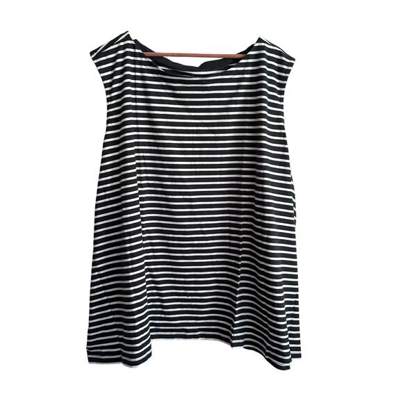 Universal Standard Noyack Breton Stripe Top 4XL 38 40 6X NWT Tank Blouse Shirt - Picture 2 of 6